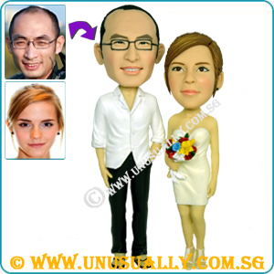 Custom 3D Lovely Casual Attires Couple Figurines